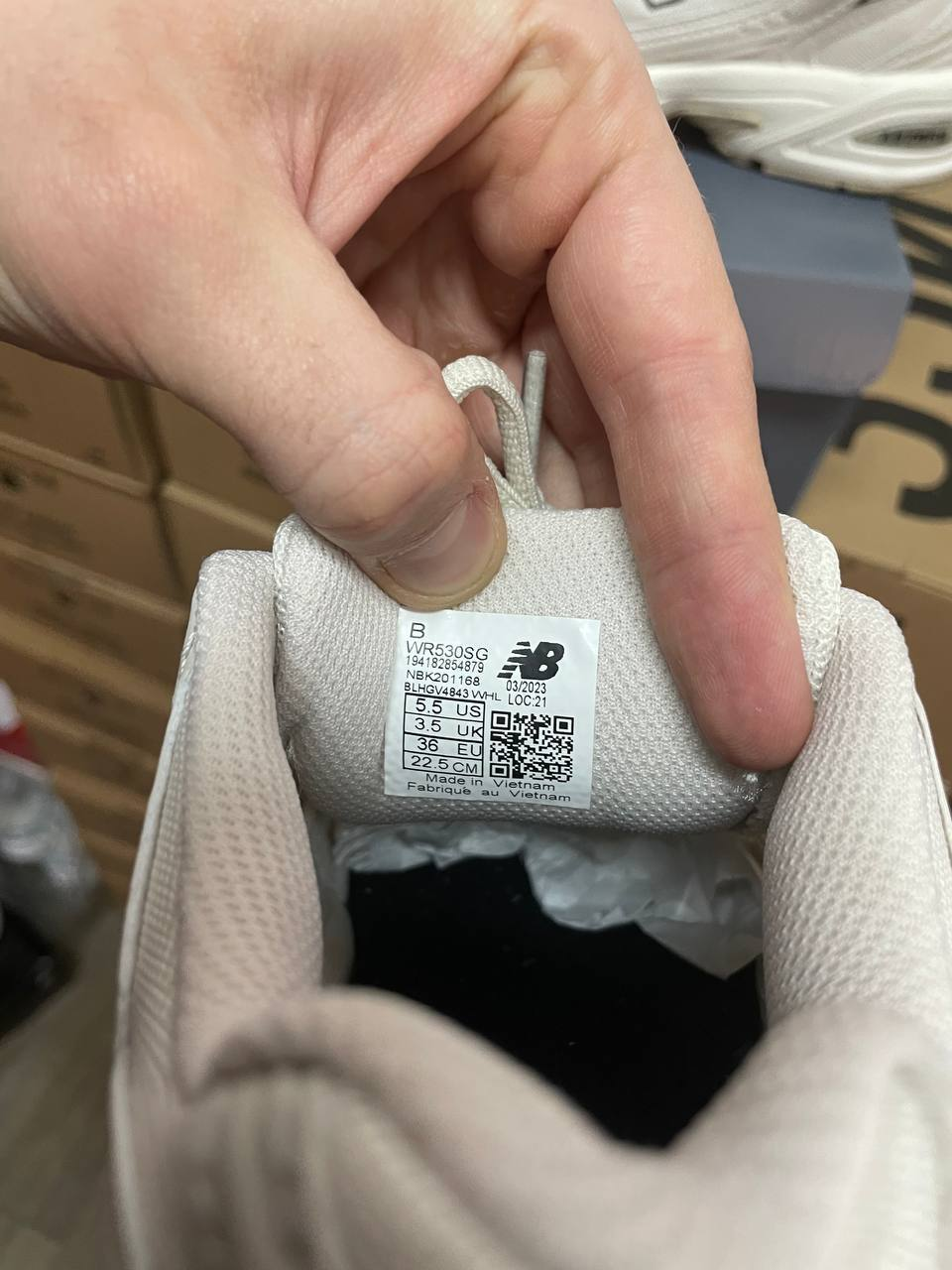 New Balance 530 Floral Ink Beige